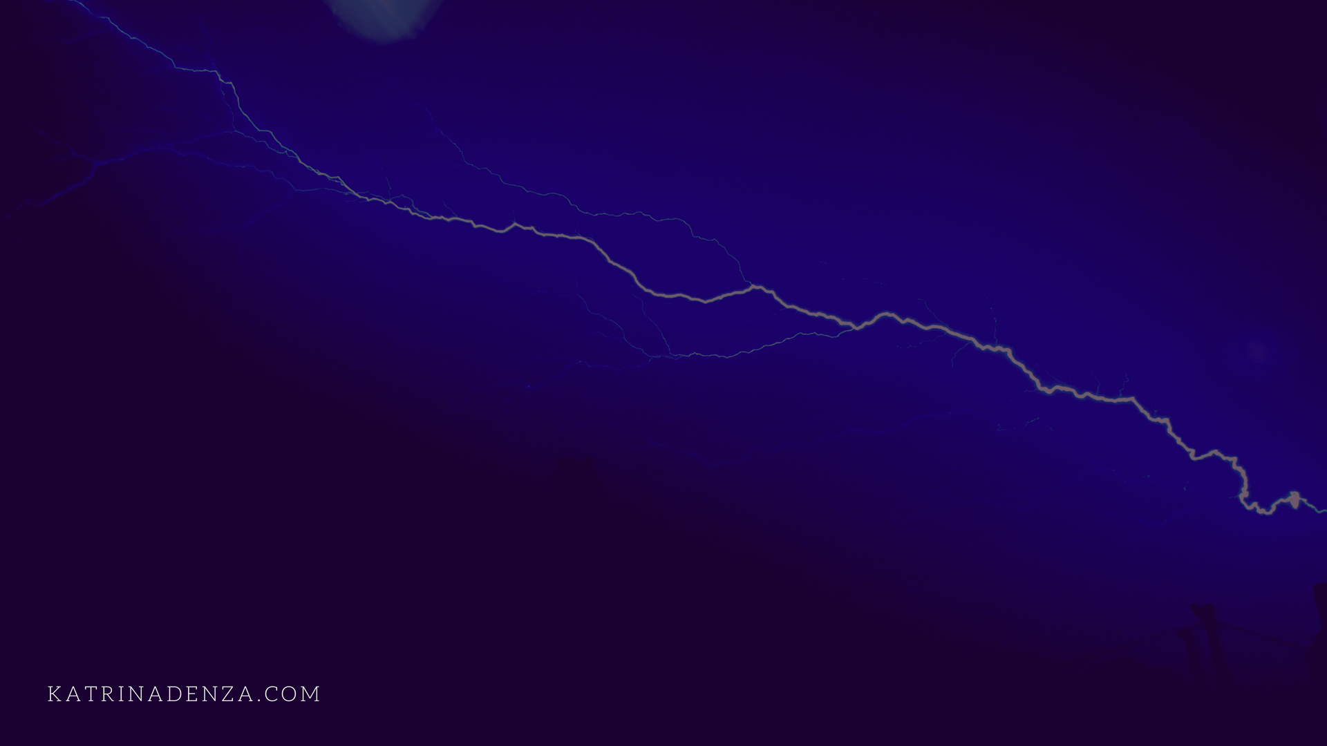 Lightning in a dark sky